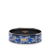 エルメス エマイユGM 馬 モチーフ バングル シルバー ブルー マルチカラー メタル レディース HERMES 【中古】